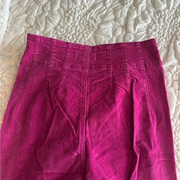 We The Free Jayde Cord Flare Jeans by Free People || MAGENTA - Picture 6 of 6